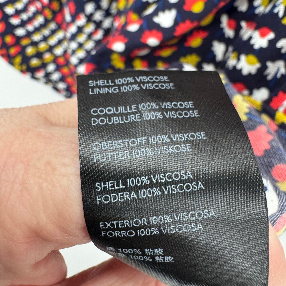 Maeve Navy Multicolor Abstract Dot Short Sleeve Dress 10P - Picture 7 of 11